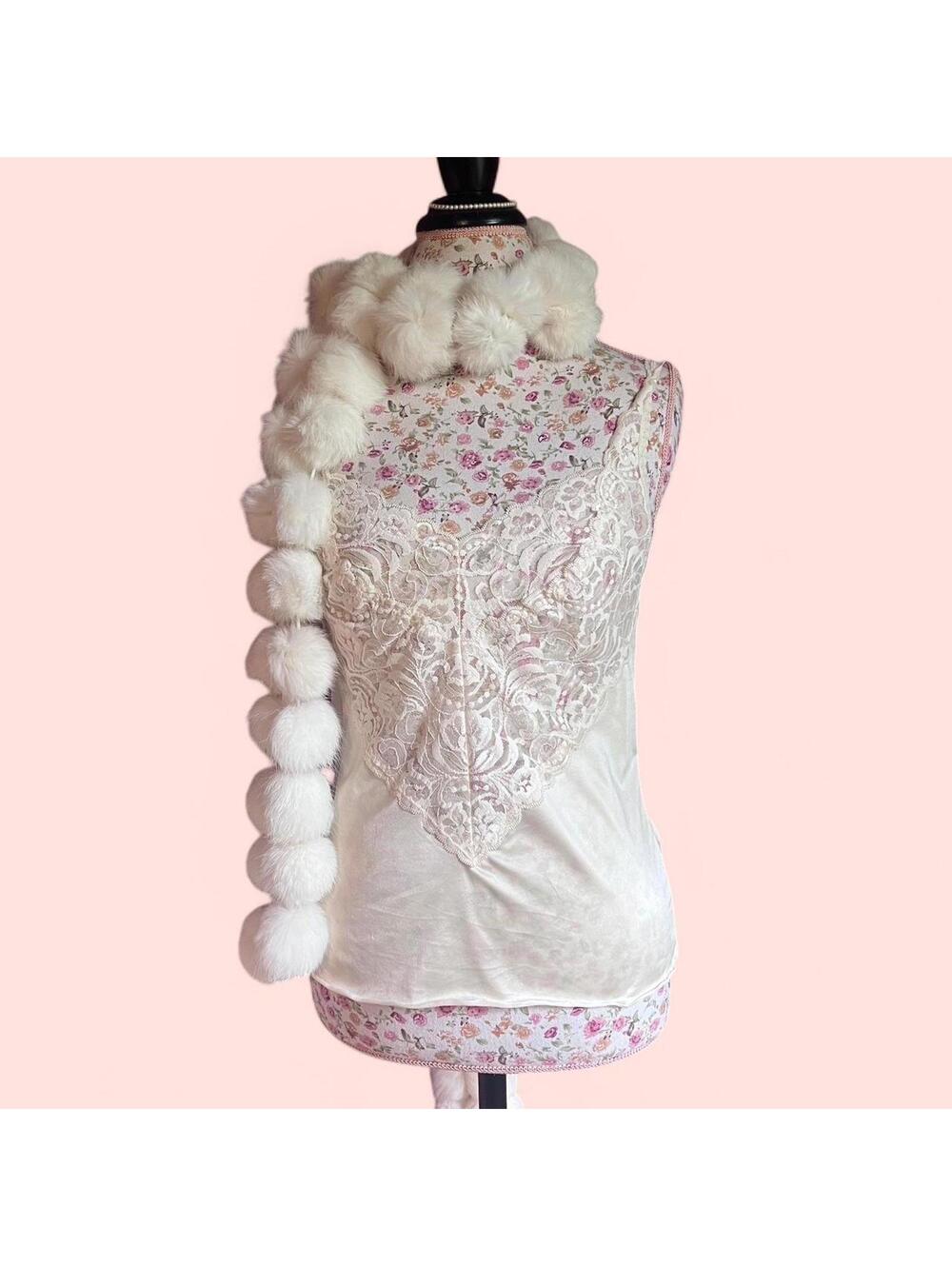 vintage vanity fair lace satin cami top